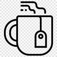 infusion, tea bag, black, green icon svg