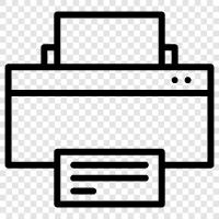 inkjet printer, laser printer, printer paper, printer toner icon svg