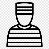 inmates, criminals, prisoners, detention icon svg