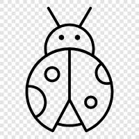 Insekten, gruselige Krabben, Käferzapper, fliegende Käfer symbol
