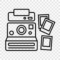 instant camera, black and white camera, disposable camera, photography icon svg