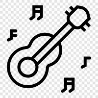 instrumental music, classical music, popular music, rock music icon svg