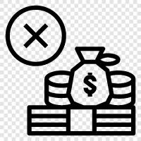 insufficient funds, insufficient money, lack of money, financial problems icon svg