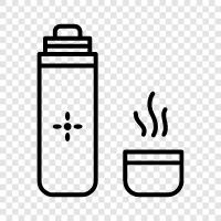 insulated, bottle, vacuum insulation, thermal insulation icon svg