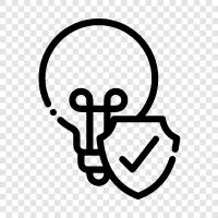 intellectual property, copyright, patent, Idea protection icon svg