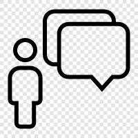 Interaktion, Gespräch, Dialog, Diskussion symbol