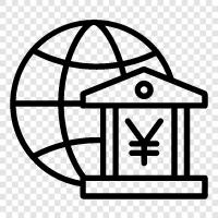 international bank, foreign bank, global financial institution, international financial institution icon svg