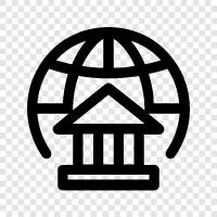 international bank, global financial institution, international financial institution, investment bank icon svg