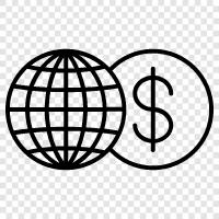 international finance, global markets, stock markets, bond markets icon svg