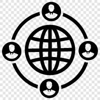 internet, world Wide Web, global village, electronic community icon svg