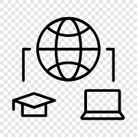 internet education, online education, online courses, online education courses icon svg