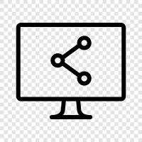 internet, computer, computer sharing, online computer icon svg