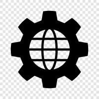 Internet, weltweites Netz, elektronisches globales Dorf, elektronische Zivilisation symbol