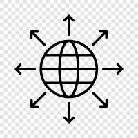 internet, telecommunications, computer, world icon svg