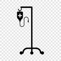 intravenös, IV, Blut, Flüssigkeit symbol