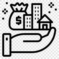 inventory, real estate, property, stocks icon svg