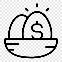 investing, stocks, finance, dividends icon svg