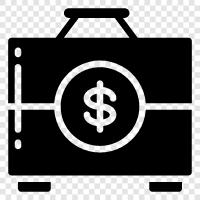 investment briefcase, personal finance briefcase, investment portfolio, investment plan icon svg