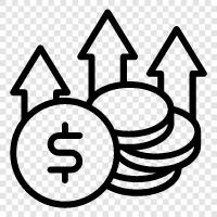 investment, earnings, dividends, stock price icon svg