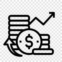 investment, stocks, bonds, economics icon svg