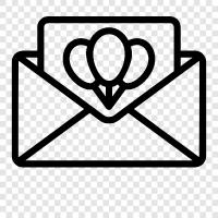 Einladung, Einladung senden, Karte senden, Brief senden symbol