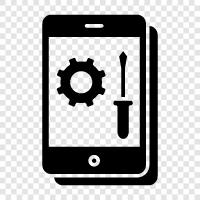 iphone repair, android repair, computer repair, printer repair icon svg