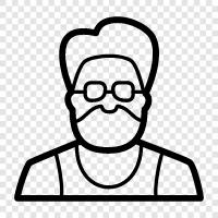 ironic, hipster, cool, indie icon svg