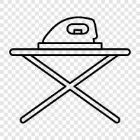 Ironing Board, Steam Iron, Ironing Board Stand, Ironing Table icon svg