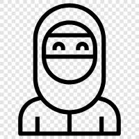 islam, hijab, quran, muslim woman icon svg