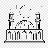 Islamic, prayer, Islam, building icon svg