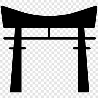 Itsukushima, Shrine, Japan, religion icon svg