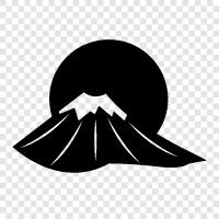 Japan, climbing, hiking, view icon svg