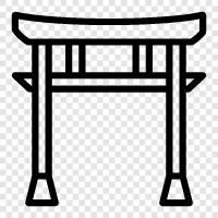 Japanese, gates, entryway, Japanese architecture icon svg