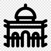 Jerusalem, mosque, holy site, Islam icon svg