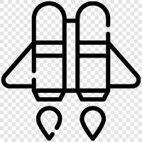 Jetpack, Jetpacks, Heliumballons, Heißluftballons symbol