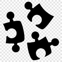 jigsaw puzzles, brain teasers, riddles, crosswords icon svg