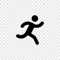 jog, sprint, race, pace icon svg