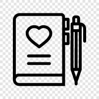 journal, writing, personal, thoughts icon svg