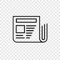 journalism, print, online, newspaper ad icon svg