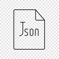 json data, json file, json string, json array icon svg