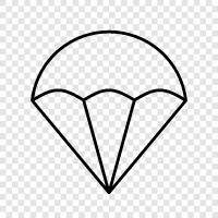 jump, open, launch, Parachute icon svg