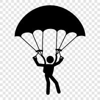 jump, canopy, jump out, parachuting icon svg