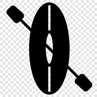 Kajak, Kanu, Floß, Rafting symbol