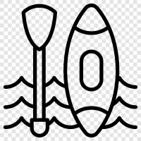 kayak, paddle, fishing, fishing boat icon svg