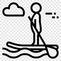 kayaking, boarding, canoeing, rafting icon svg