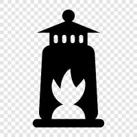 kerosene lamp, gas lamp, oil lamp wick, oil lamp icon svg