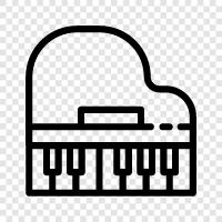 keys, music, sheet music, playing icon svg