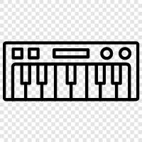 keys, notes, musical, instrument icon svg