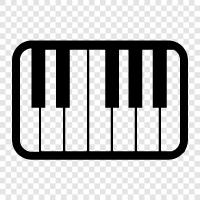 keys, music, sheet music, performance icon svg