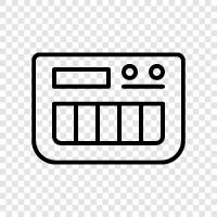 keys, music, notes, playing icon svg